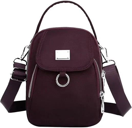 Women Crossbody Bag Nylon Messenger Bags Simple Purse For Work, Multi-pocket Storage Shoulder Handbag