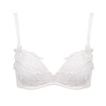 Embroidered small chest gather bra