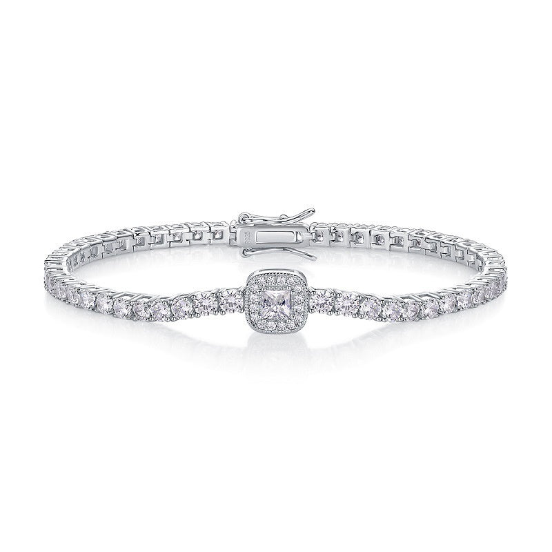 Mozambique Flower Tennis Chain Bracelet