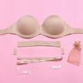 Gathering Bra Women's Silicone Strapless