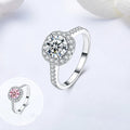 925 Sterling Silver 1-Carat Moissanite Cube Sugar Ring