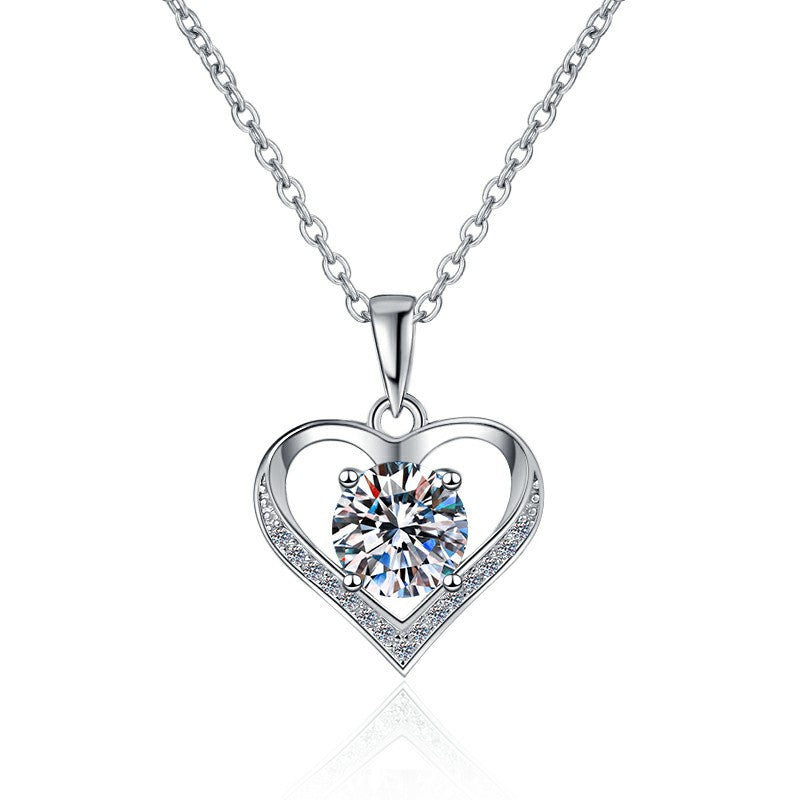 D-Color Moissanite 18K Gold Plated Chanel-Style 925 Sterling Silver Necklace