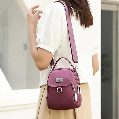 Women Crossbody Bag Nylon Messenger Bags Simple Purse For Work, Multi-pocket Storage Shoulder Handbag