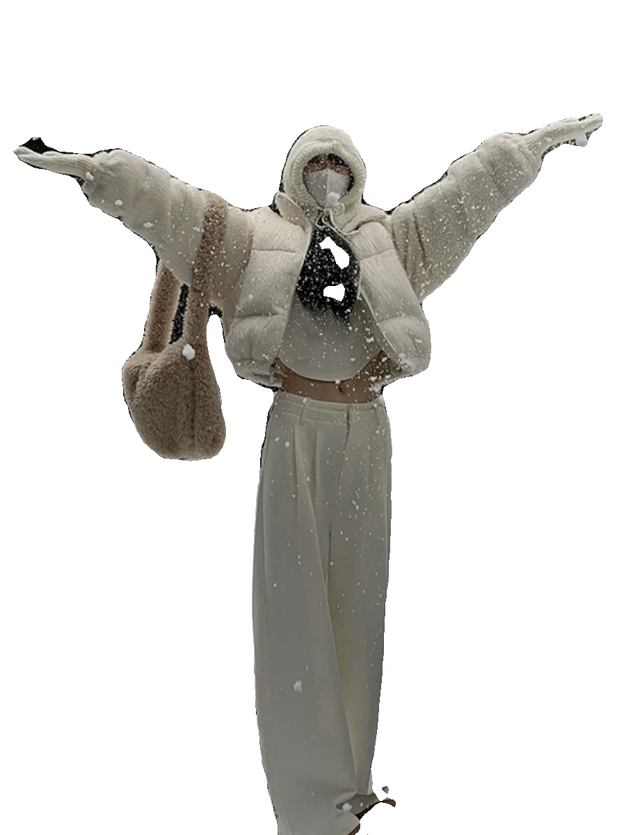 Lamb Wool Short Down Jacket Warm Padded Jacket
